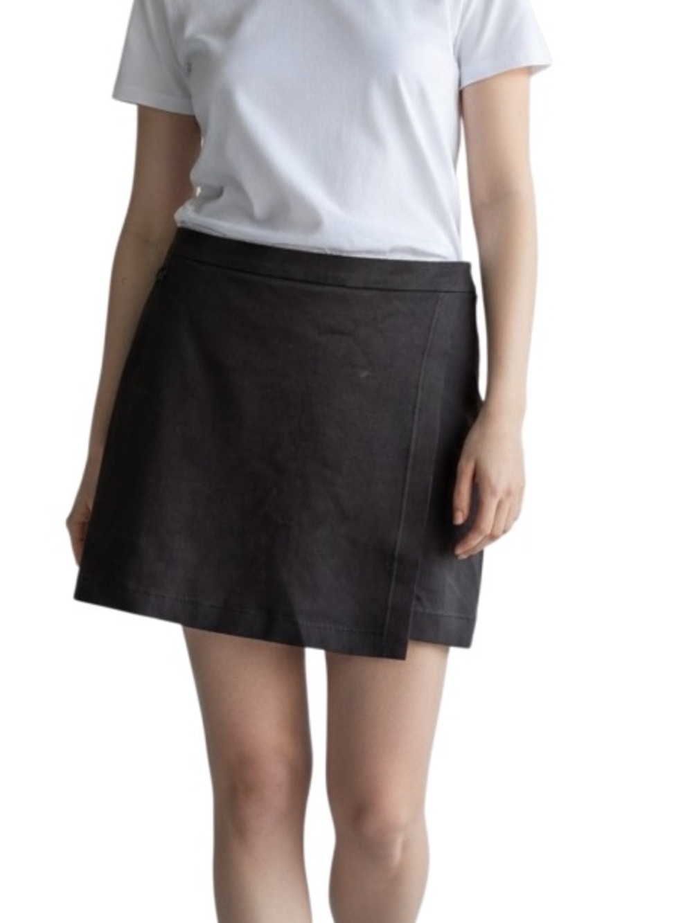 Lacoste Wrap Asymmetric Mini Skirt Black